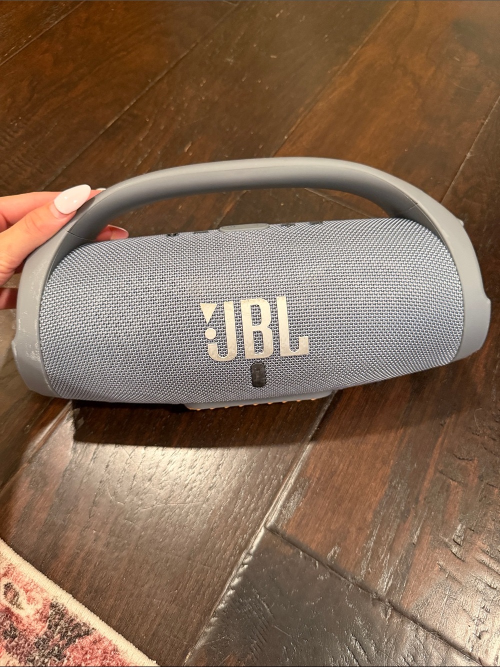 JBL Portable Bluetooth Speaker in Light Gray
